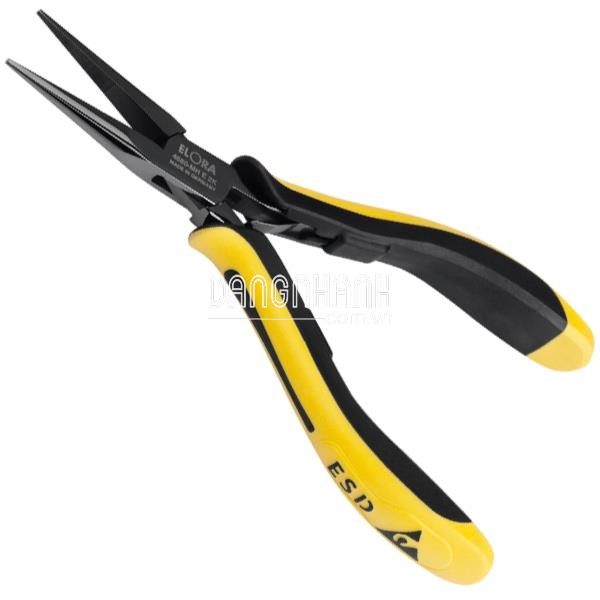 4690-MHE2K kềm mỏ nhọn đầu cong 45 độ, mỏ dài 33mm, chống tĩnh điện ESD.