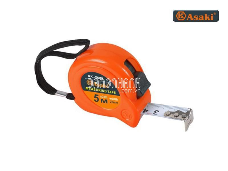 Thước kéo nền trắng hệ mét (5mx19mm) Asaki AK-2681