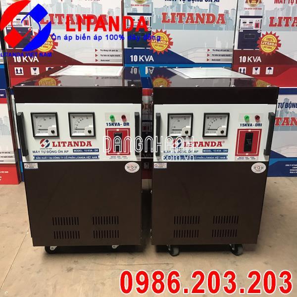 Máy Ổn Áp Litanda 15KVA-DR Dải 90V-250V Phiên Bản Mới 2021