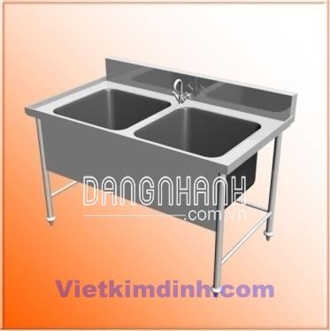 Bàn chậu rửa đôi inox