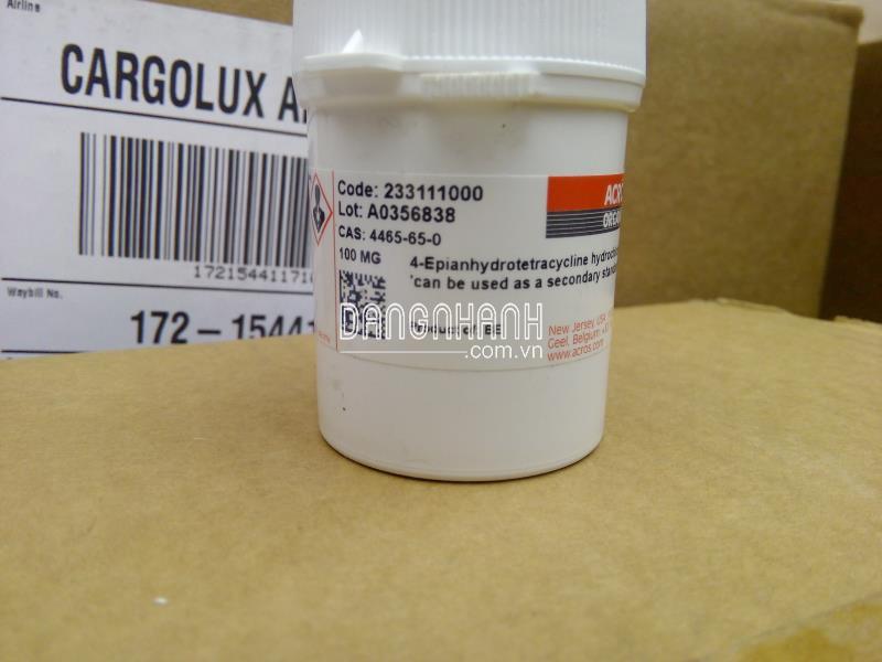 4-Epianhydrotetracycline hydrochloride, 97%, ‘can be used as a secondary standard’. Acros