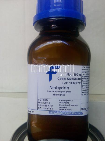 Ninhydrin monohydrate, extra pure, hochrein. Fisher