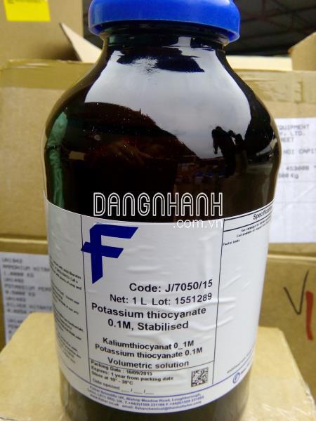 Potassium thiocyanate, Standard solution for volumetric analysis, solution 0.1M, (0.1N). Fisher