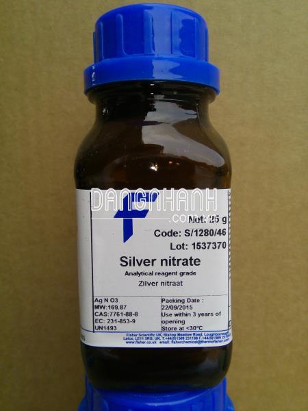 Silver nitrate, for analysis. Fisher