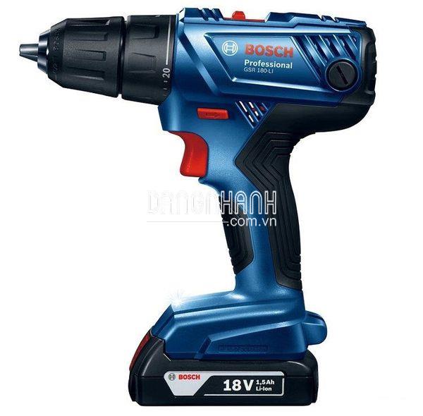 BOSCH MÁY KHOAN VẶN VÍT DÙNG PIN GSR 180-LI+PK