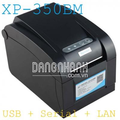 Máy in mã vạch Xprinter XP 350BM (USB + RS-232 + LAN)