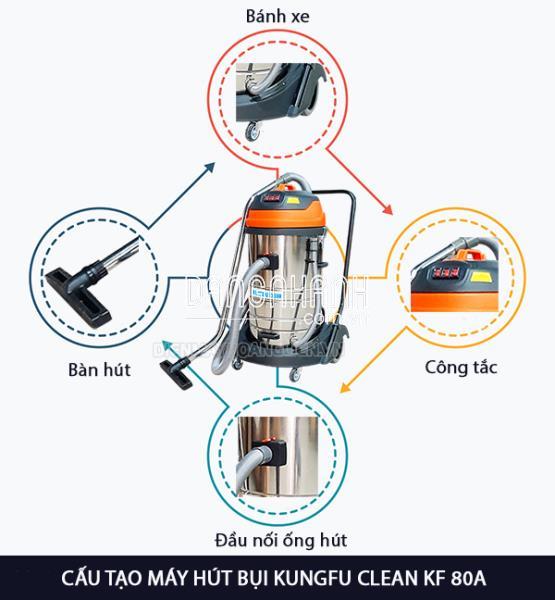 Máy hút bụi công nghiệp lớn Kungfu Clean KF 80A