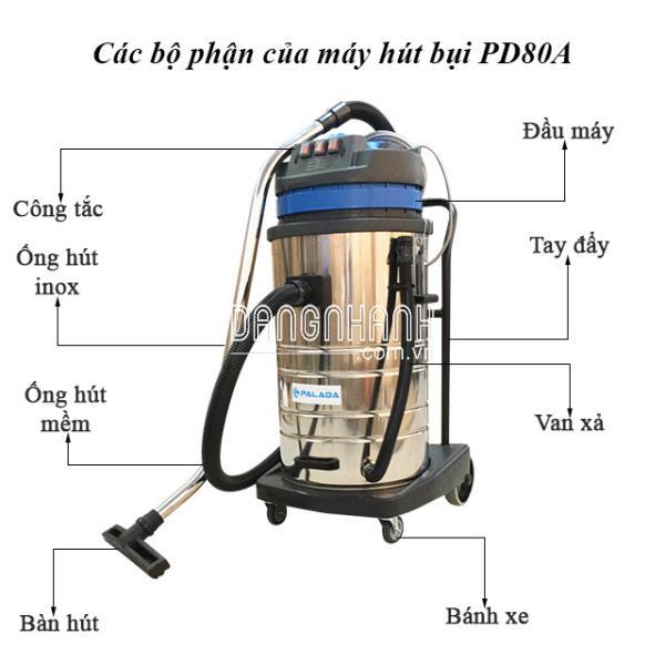 Máy hút bụi công suất cao Palada PD80A