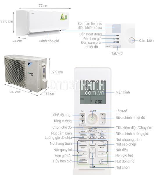 Máy lạnh Daikin Inverter 1 HP FTKM25SVMV