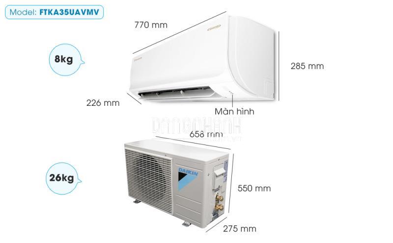 Máy lạnh Daikin Inverter 1.5 HP FTKA35UAVMV Mới 2020