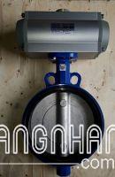 Van bướm gang điều khiển khí nén