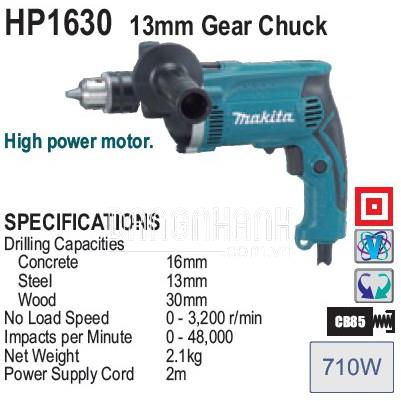 MÁY KHOAN BÚA 13MM 710W MAKITA - HP1630