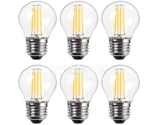 BỘ 6 BÓNG LED EDISON G45 BÓNG ĐÈN VINTAGE