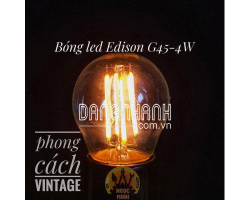 Bóng đèn led dây tóc Edison trang trí Vintage, bóng G45 -4w