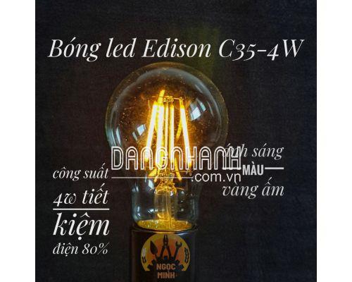 Bóng đèn led dây tóc Edison trang trí Vintage, bóng C35 -4w