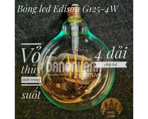 Bóng đèn led dây tóc Edison trang trí Vintage - bóng G-125-4w