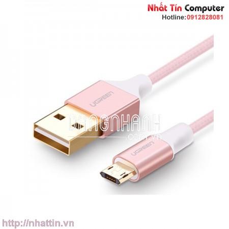 Cáp sạc Micro USB cắm 2 chiều dài 0,5m chính hãng Ugreen UG-30854 cao cấp