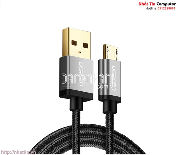 Cáp sạc Micro USB bọc nylon dài 0,25m hỗ trợ sạc nhanh chính hãng Ugreen 30648 cao cấp