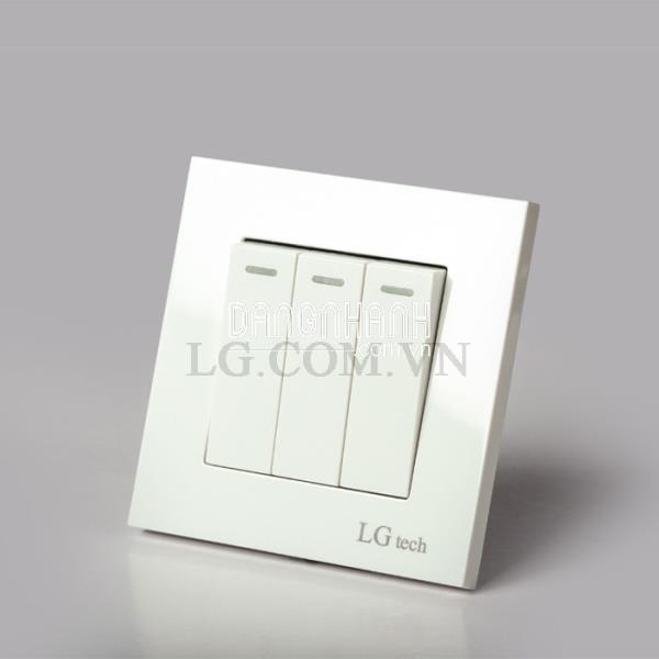 Công tắc LGTECH 3 nút - CTLed ( Vuông )