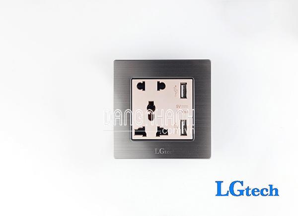 Ổ cắm đa năng 86 có cổng USB - màu trắng - Âm tường