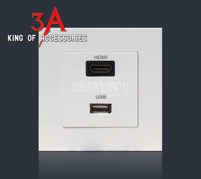 Bộ ổ cắm đa năng HDMI và USB - Âm tường - LGTECH