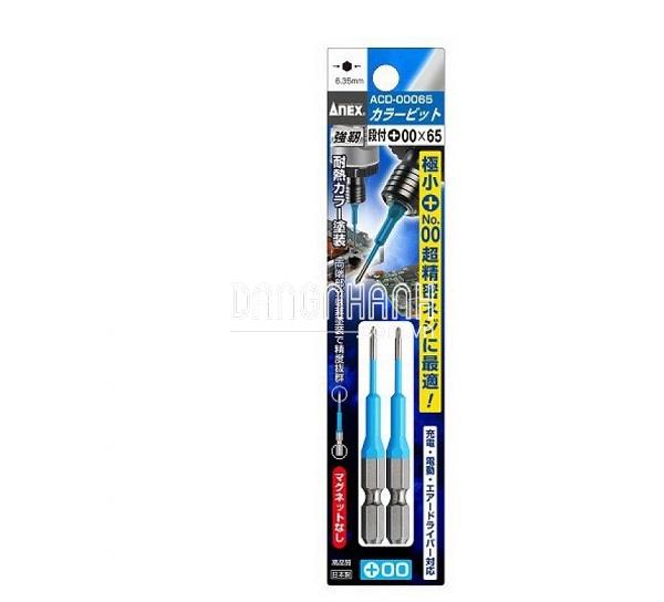 Vỉ 2 mũi vít 1 đầu +00x65 ANEX ACD-00065