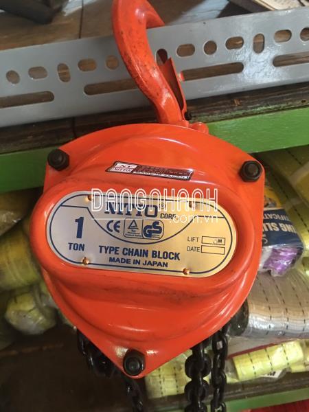 PA LĂNG XÍCH KÉO TAY NITTO 1 TẤN 3 MÉT
