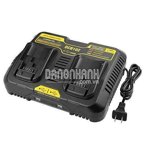 Đế sạc pin Powilling DCB102BP cho pin DEWALT – Sạc đôi