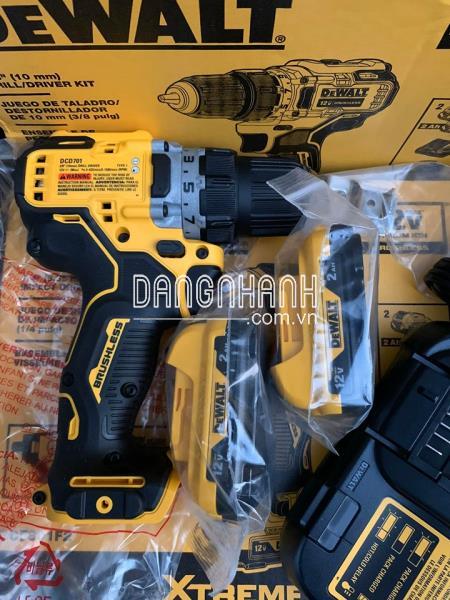 BỘ MÁY KHOAN KHÔNG CHỔI THAN DEWALT DCD701F2 NHẬP MỸ