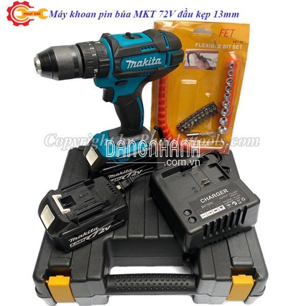 Máy khoan pin MAKITA có búa đầu kẹp 13mm