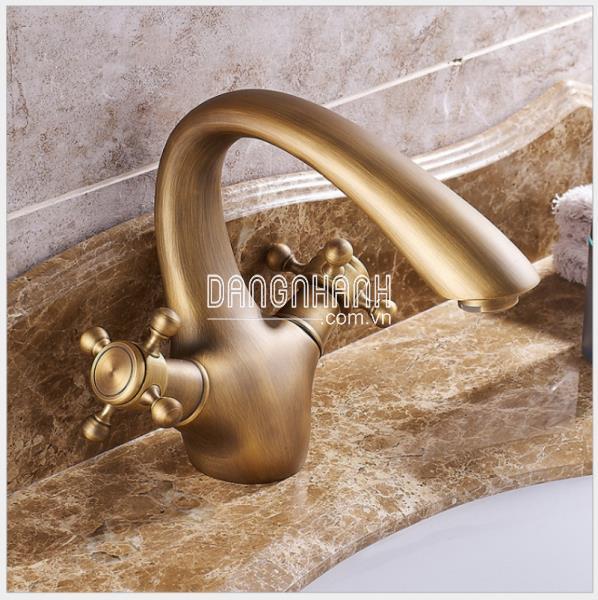 VÒI NƯỚC LAVABO NÓNG LẠNH CỔ UỐN CONG 054