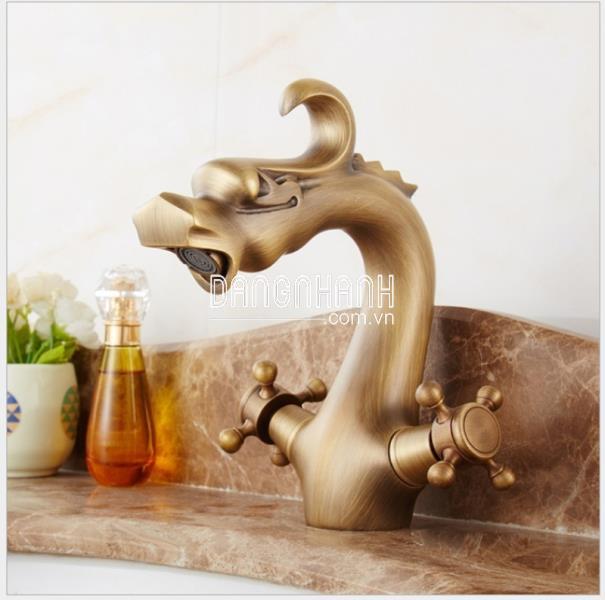 VÒI NƯỚC LAVABO NÓNG LẠNH ĐỒNG KIỂU DÁNG ĐẦU RỒNG 053