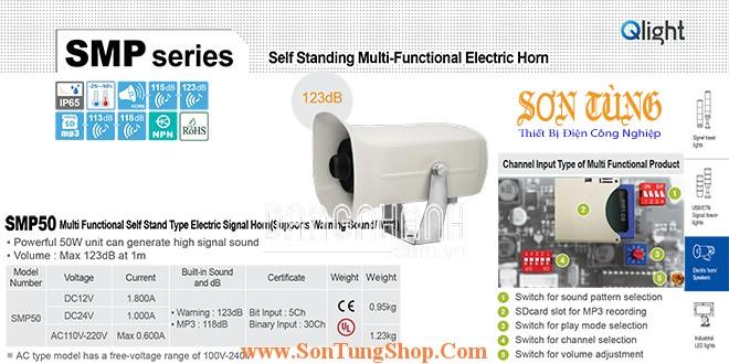 SMP35-12/24-LC Loa Còi Báo Hiệu Qlight 31 Âm Báo 115dB IP65, CE, 12VDC/24VDC