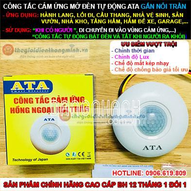 CÔNG TẮC CẢM ỨNG HỒNG NGOẠI GẮN NỔI TRẦN ATA