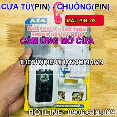 BỘ CHUÔNG BÁO KHÁCH MỞ CỬA KHÔNG DÂY DÙNG PIN CAO CẤP ATA