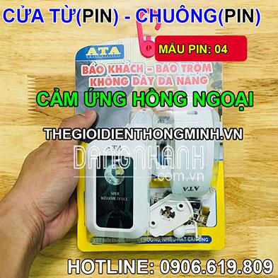 BỘ CHUÔNG BÁO KHÁCH HỒNG NGOẠI DÙNG PIN CAO CẤP ATA