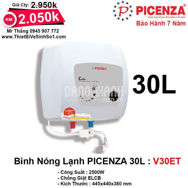 BÌNH NÓNG LẠNH PICENZA THẾ HỆ MỚI V30ET