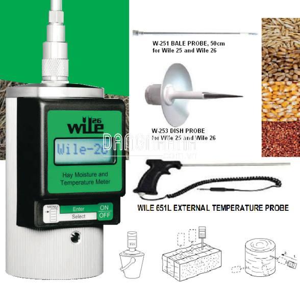 Máy đo nhiệt độ, độ ẩm nông sản, ngũ cốc (loại có đầu sensor dài)