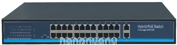 SWITCH 24 CỔNG POE, 2 CỔNG COMBO GIGA UPLINK, CÔNG SUẤT 400WAT