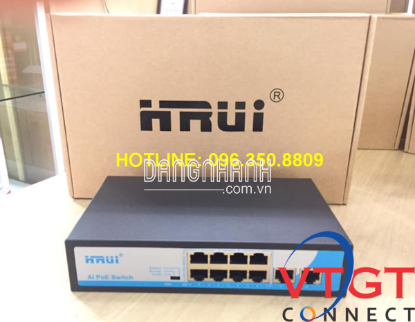 Switch Poe 8 cổng Hrui HR900-AF-82N