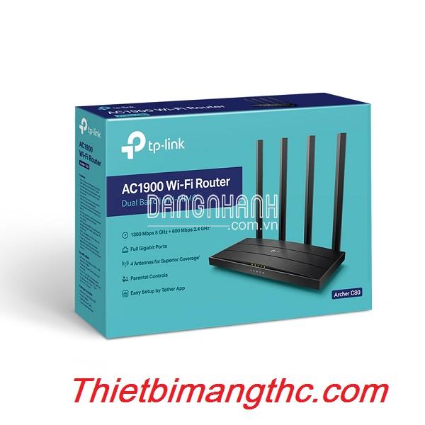 Bộ Phát sóng wifi Router Wi-Fi MU-MIMO AC1900 Archer C80 cao cấp