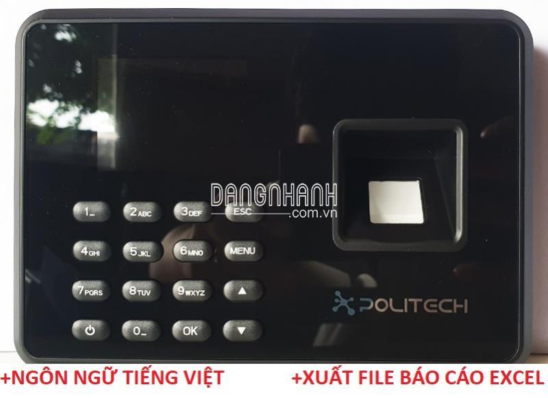 [Hàng Chính Hãng] Máy chấm công vân tay Politech FT-03S (Full Tiếng Việt)