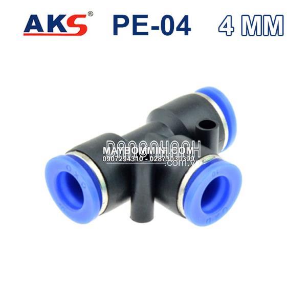 Nối nhanh ống nước khí nén chia 3 AKS PE-04 4mm