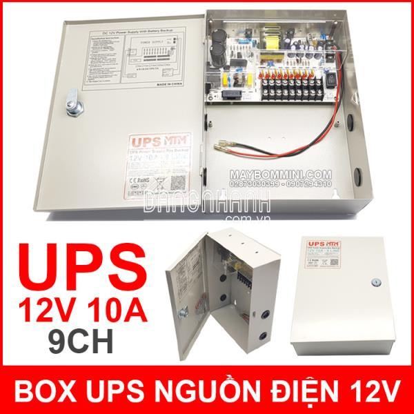 Box UPS nguồn điện dự phòng 12V 10A 9CH