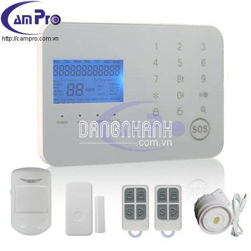 BỘ BÁO ĐỘNG CHỐNG TRỘM CẢM ỨNG QUA SIM GSM + ĐIỆN THOẠI BÀN PSTN GP01