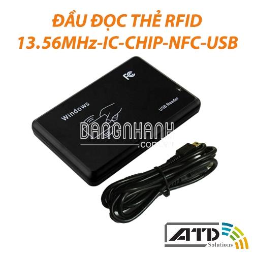 Đầu đọc thẻ RFID 13.56MHz giao tiếp cổng USB