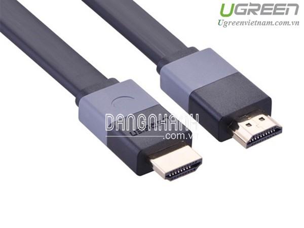 Cáp HDMI dẹt vỏ nhựa 1M trợ 3D 4K Ugreen 30108 Chính hãng