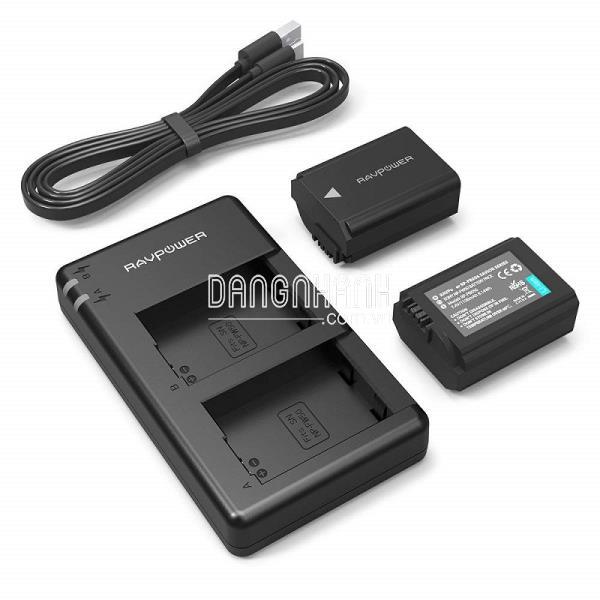 Bộ Pin Sạc Ravpower NP-FW50 Cho Sony NEX 3, NEX 5, NEX 6, NEX 7, A6000, A5000, A6300