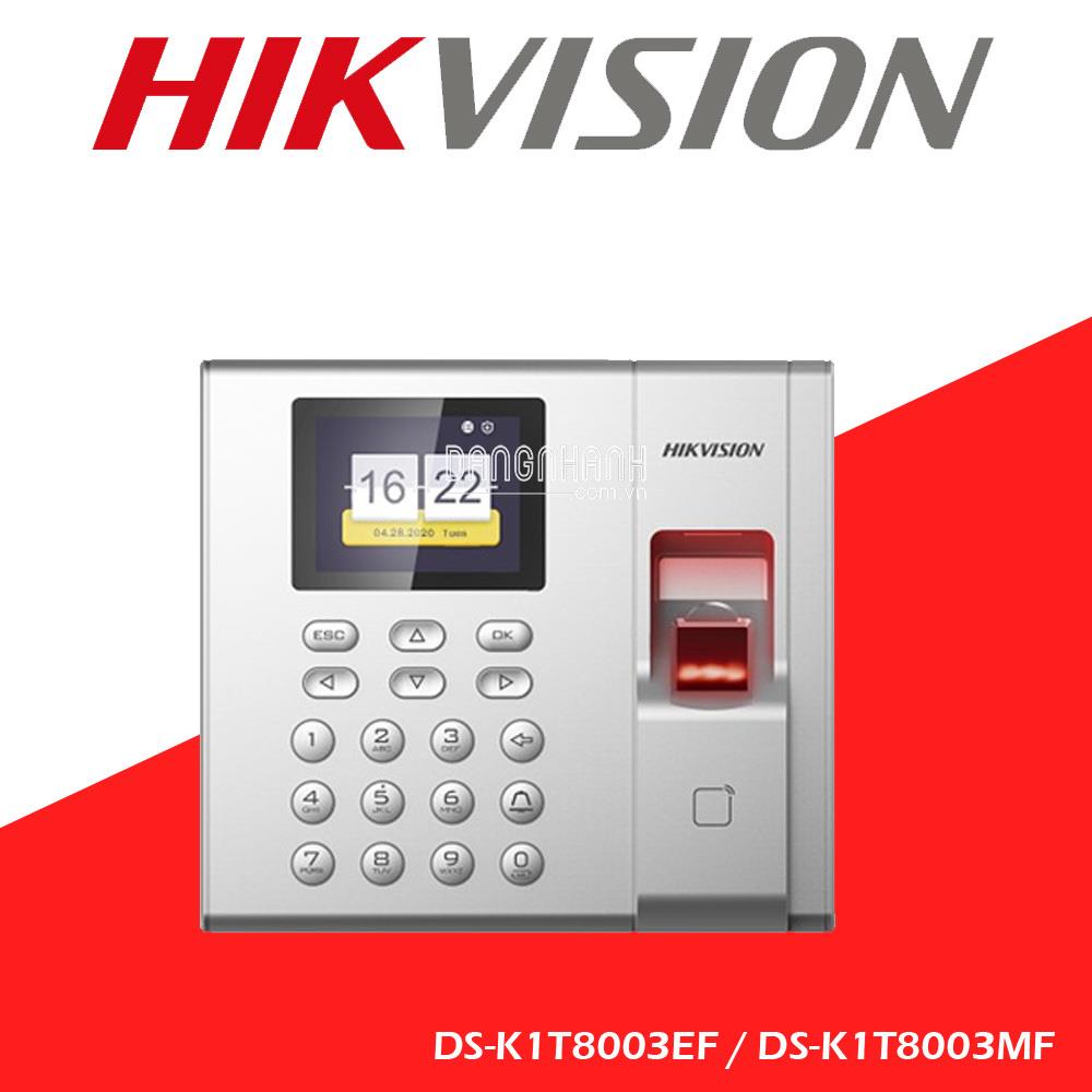 Máy Chấm Công Hikvision Vân Tay + Card mifare Màn hình LCD 2.4 inch DS-K1T8003MF