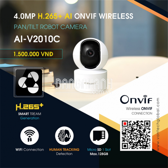 Camera AI Wifi 4MP VANTECH AI-V2010C
